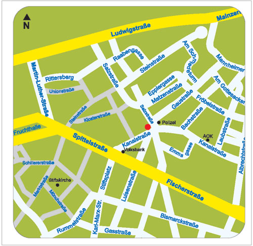 Anfahrtsskizze zur Logopädie von Lauppert